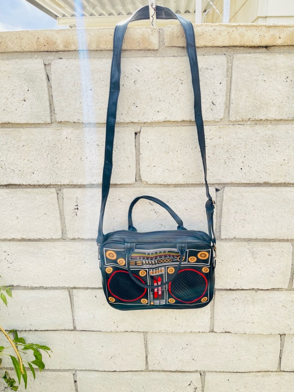 Retro Boom Box Crossbody Bag